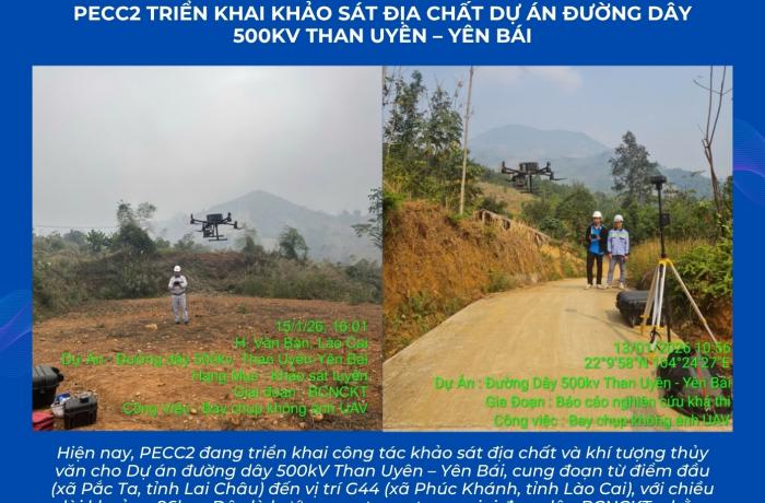 PECC2 TRIỂN KHAI KHẢO SÁT ĐỊA CHẤT DỰ ÁN ĐƯỜNG DÂY 500KV THAN UYÊN – YÊN BÁI